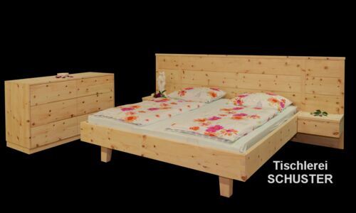 Arvenbett BLETTERBACH mit Arvenkommode BRENTA
